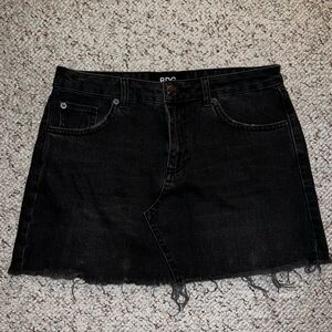 UO BDG Black Mini Jean Skirt, Size Medium